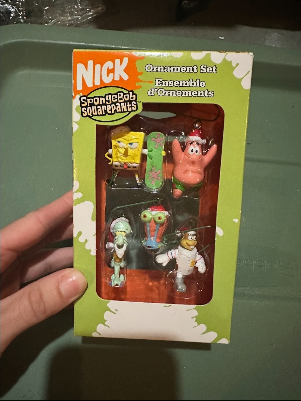 SpongeBob SquarePants Ornament Set - Green, Yellow, Pink, White